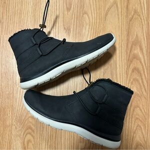 Ryka Evie Exotic Size US 9.5 EU 39.5 Women's Faux Fur Winter Ankle Boots Black